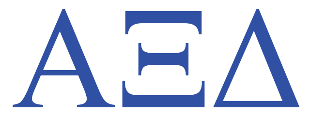 Alpha Xi Delta greek letters