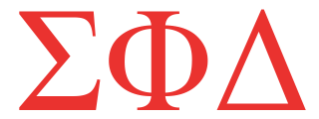 Sigma Phi Delta Greek Letters