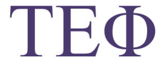 Tau Epsilon Phi Greek letters