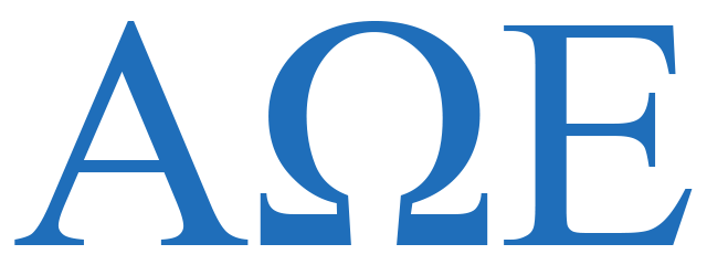 Alpha Omega Epsilon greek letters