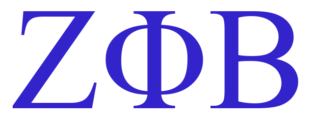 Zeta Phi Beta Greek letters