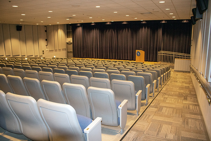 Trabant Theater with seating and stage