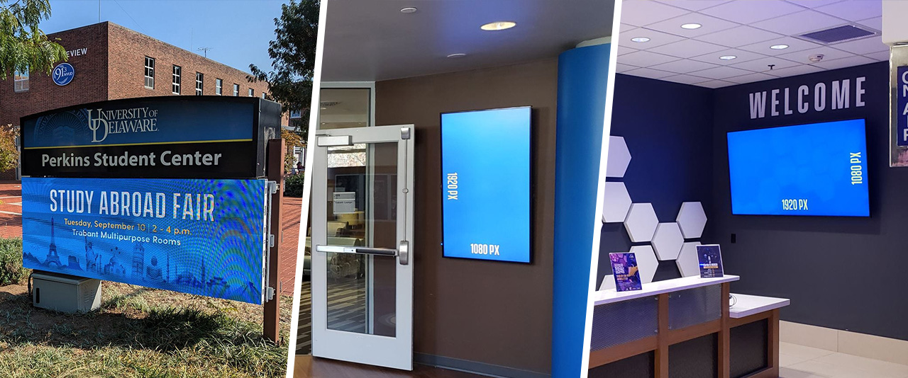 Collage of digital signs