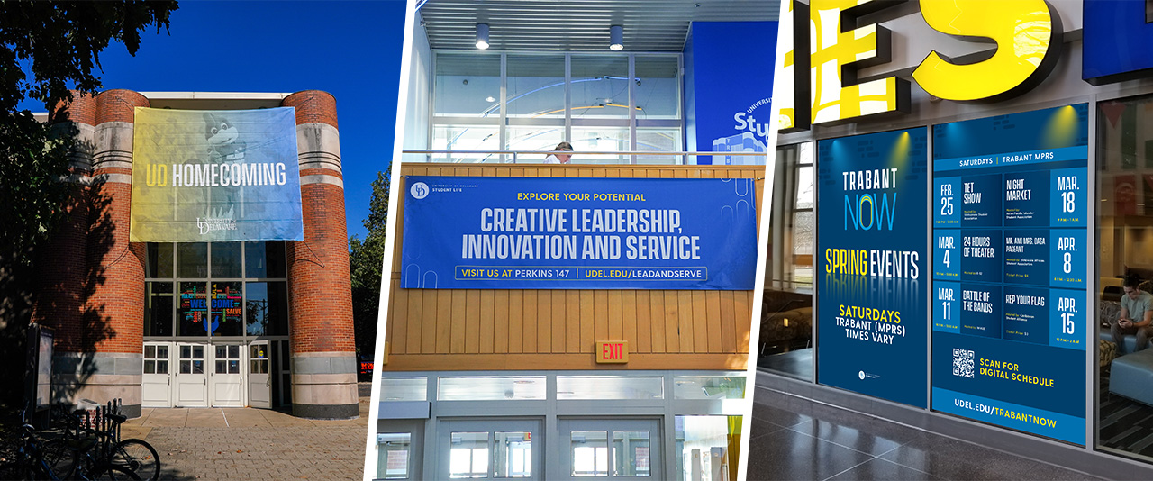 Collage of print ad locations