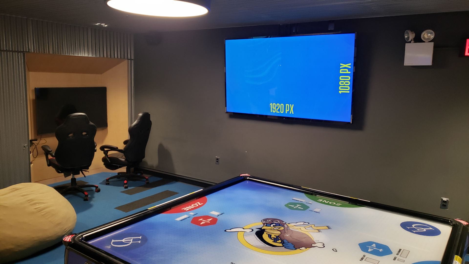 Display in Hen Zone air hockey area