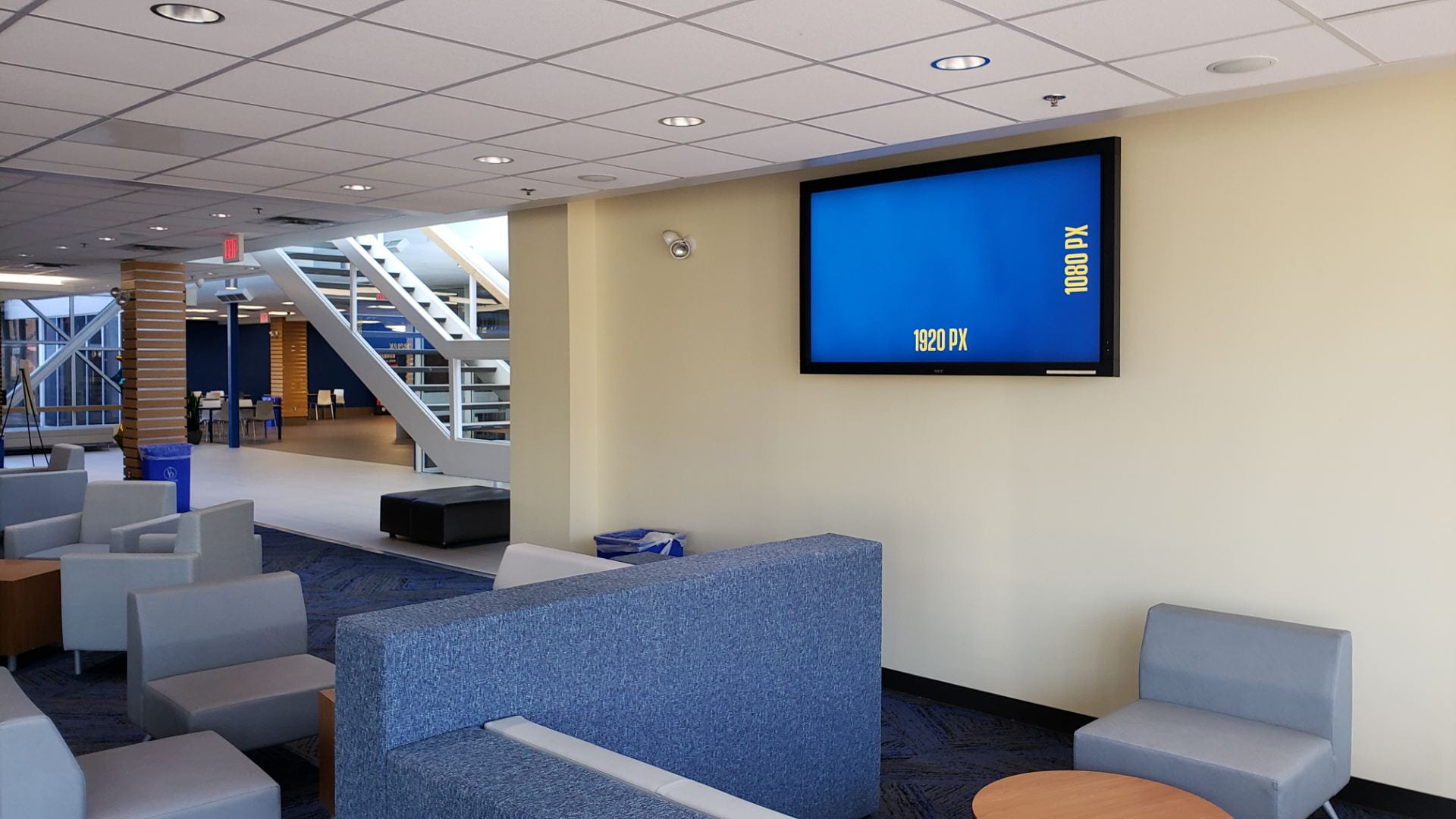 Third display in Perkins West Lounge