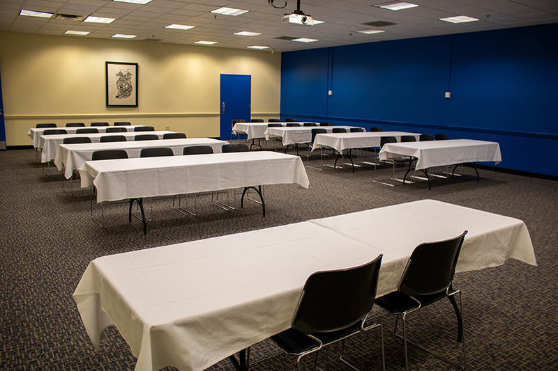 Back of Ewing Room with lecture configuration