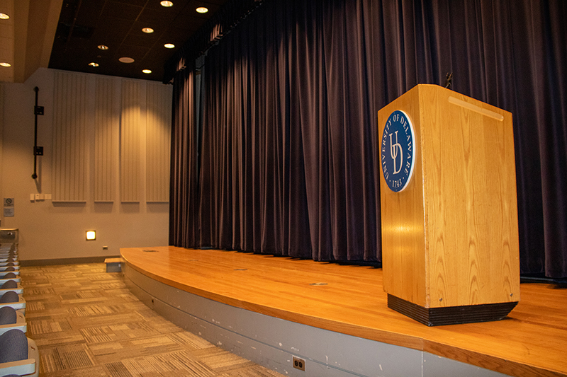 Trabant Theater stage and podium