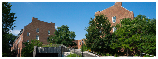 exterior view of Caesar Rodney residence hall on University of Delaware's south central campus.