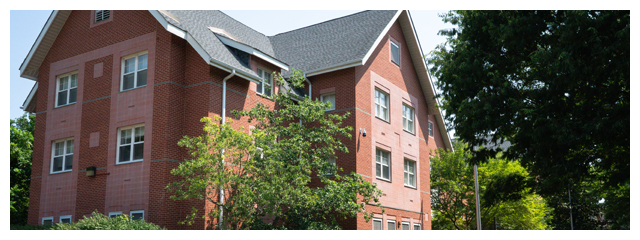 exterior view of Ray Street residence hall on University of Delaware's Laird Campus.