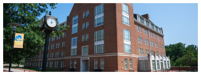 exterior view of Thomas McKean residence hall on University of Delaware's Laird Campus.