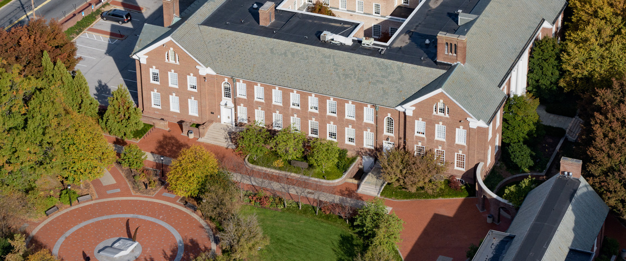 Aerial view of Hullihen Hall