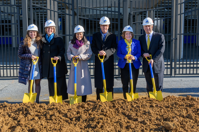 UD broke ground on the Whitney Athletic Center at a ceremony in December 2018. 