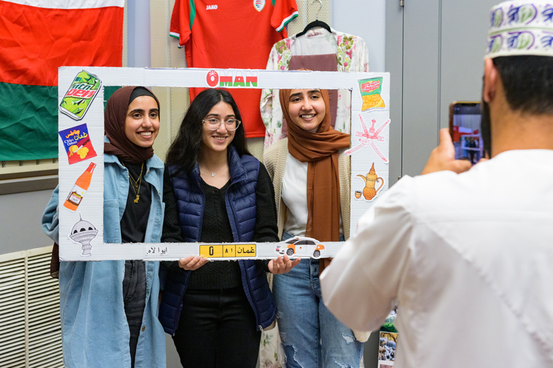 students at an english language institute festival event