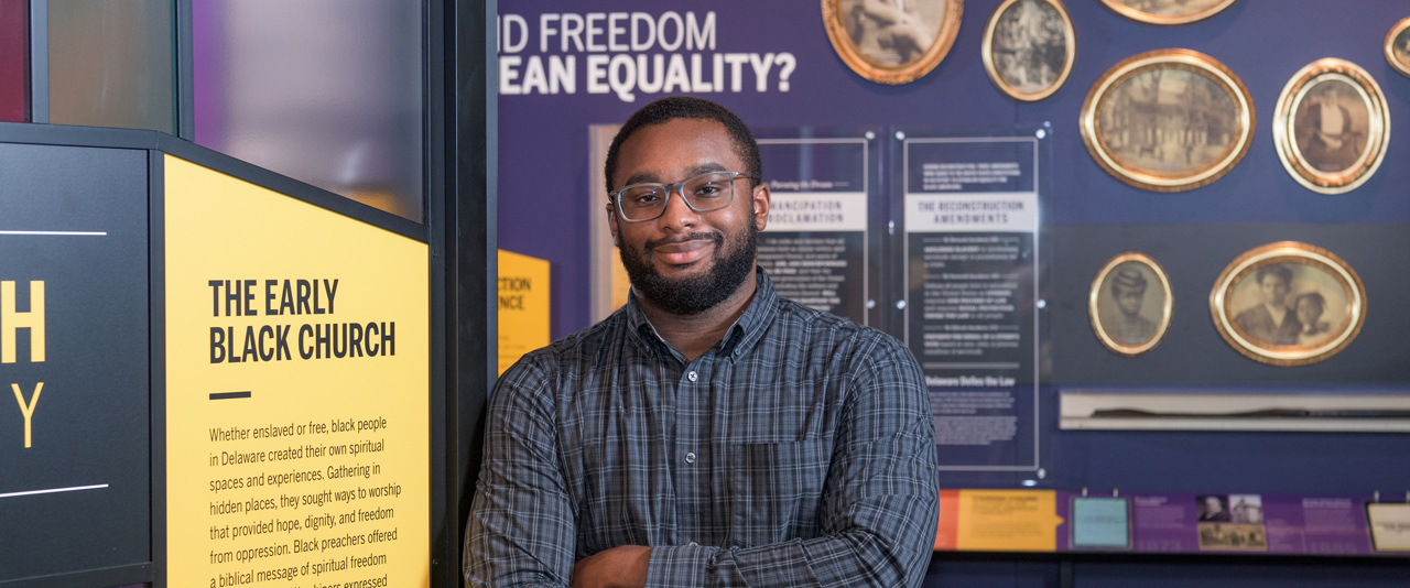 Kobe Barker, who now works as an outreach coordinator for the Mitchell Center for African American Heritage in Wilmington, Delaware. Kobe Barker, who now works as an outreach coordinator for the Mitchell Center for African American Heritage in Wilmington, Delaware.