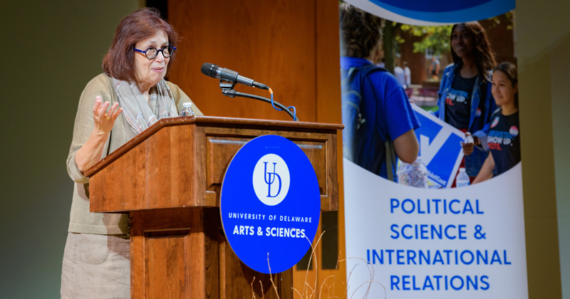 Former New York Times Supreme Court reporter Linda Greenhouse spoke at the 11th annual James R. Soles Lecture on Sept. 19 at the University of Delaware’s Newark campus. 
