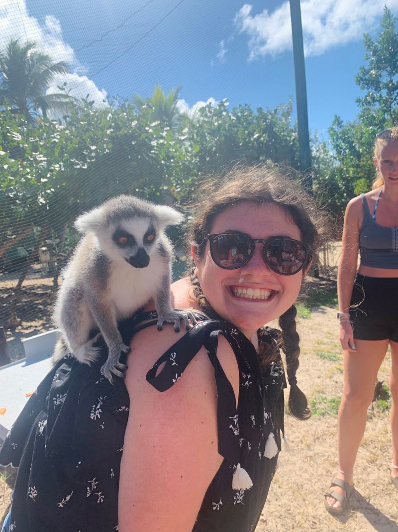 Photo by Amanda Radick from NURS British Virgin Islands program in Winter 2022: “We took a trip to Necker Island and saw the endangered species there including lemurs, flamingos, and more.” This photo was a finalist in the 2022 Study Abroad Photo Contest.