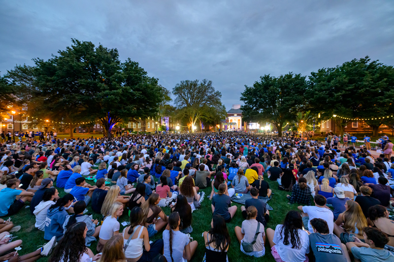 crowd of students at Twilight Induction