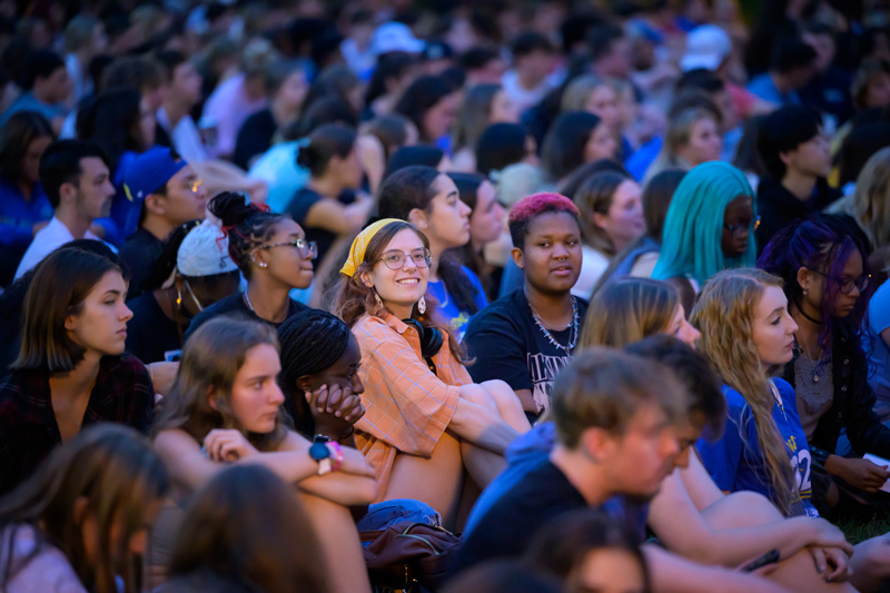 Crowd of students