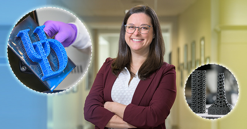UD Engineering’s Catherine Fromen received an NSF CAREER award to study 3D-printed lattices for testing inhaled medicines