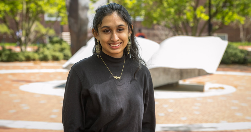 A cybersecurity advocate, UD junior Shreeya Parekh is double majoring in computer science and political science
