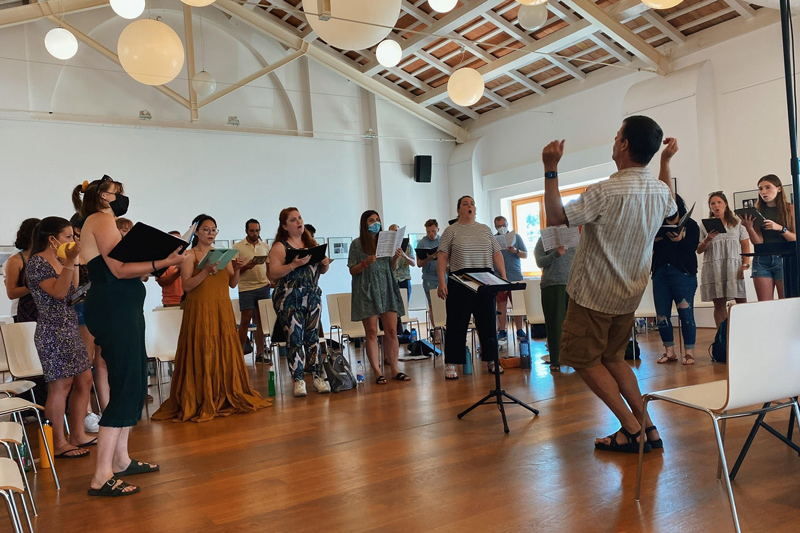 Choristers rehearse in Rovinj, Croatia.