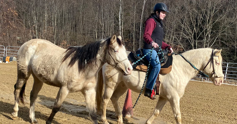 Rebecca Graves on a horse