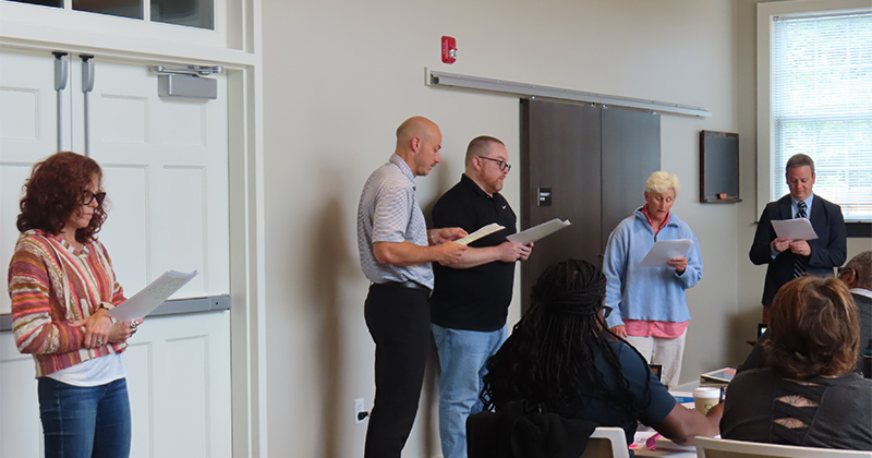 During the session held at HCS #107, teachers had the opportunity to read aloud actual letters from the Bulah family. These letters eventually landed at the Supreme Court and served as a catalyst for the infamous Brown v. Board of Education case.