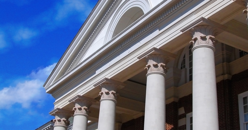 The columns of DuPont Hall