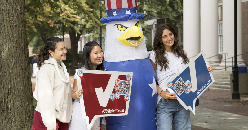 Students participate in National Voter Registration Day 2024