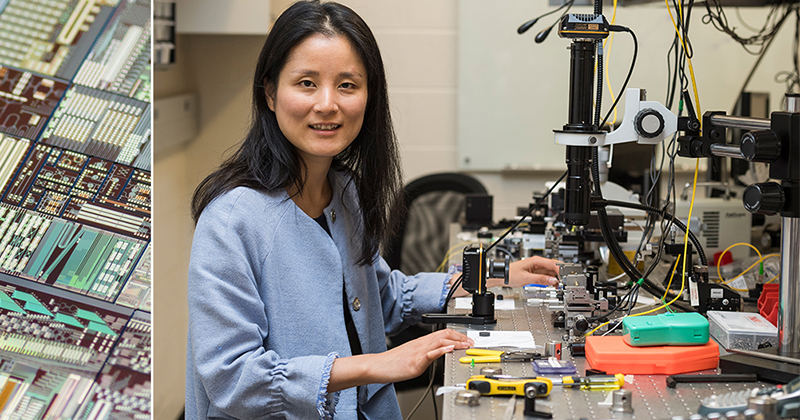 Tingyi Gu, associate professor in the Department of Electrical and Computer Engineering, received funding from the National Science Foundation’s Faculty Early Career Development Program (CAREER) to study materials that can create more reliable, less energy-intensive forms of computer memory.  