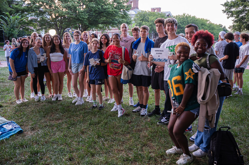 Students gather before the Twilight Ceremoy