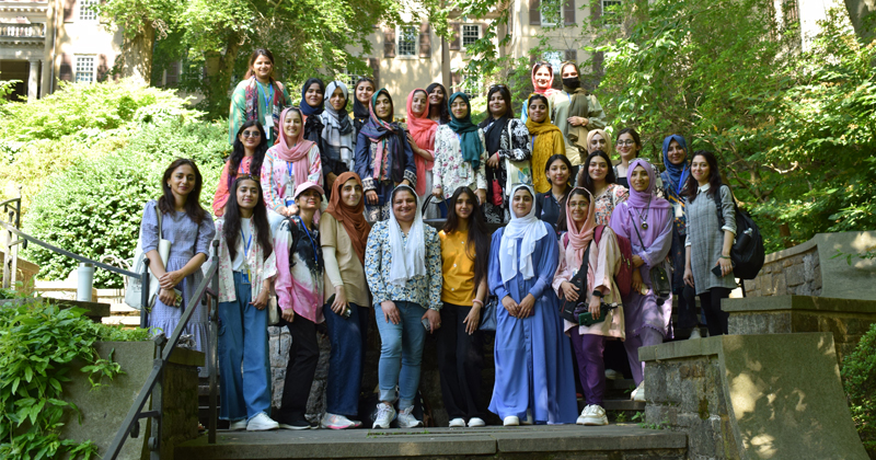 group of 27 women in the STEM Sisters program