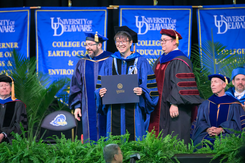 The University of Delaware’s Graduate College bestowed degrees on 235 candidates at the 2024 Doctoral Hooding Ceremony, held May 22 at the Bob Carpenter Center.