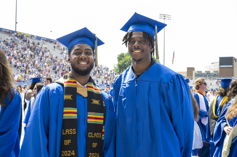 Graduates of the University of Delaware Class of 2024 celebrate the culmination of their college careers.