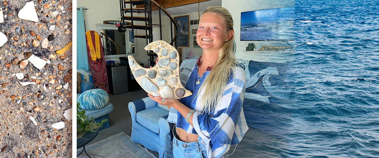 Meredith Lockwood created shell mosaics