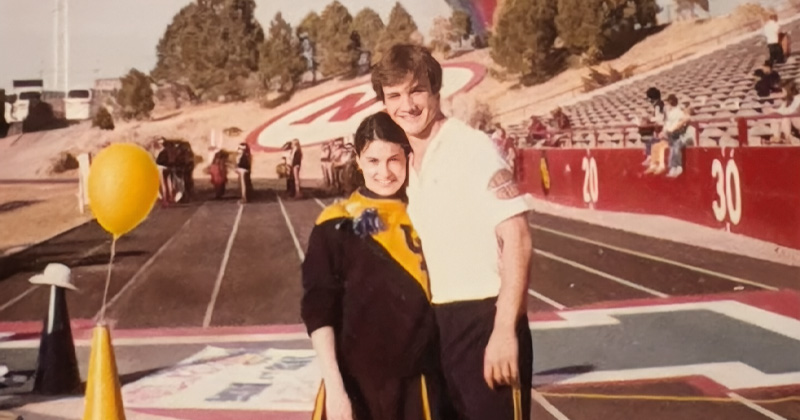 The Dolans at the '79 Division II National Championship in New Mexico.