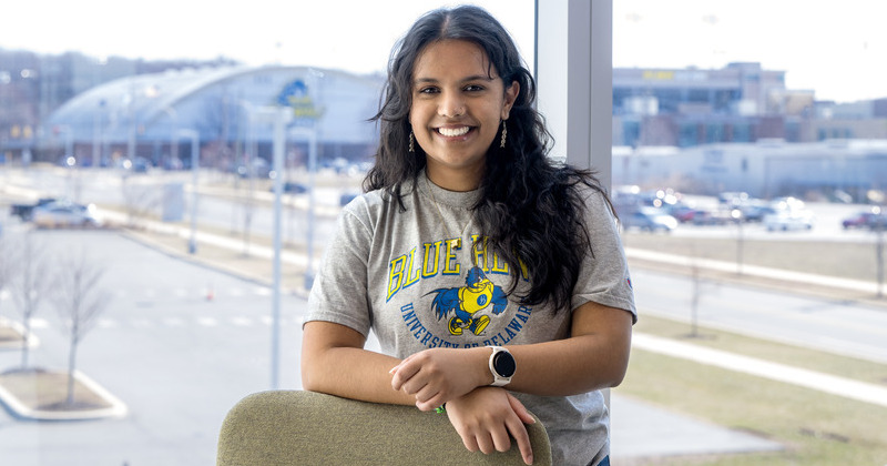 UD junior Nivedita Prabhu’s unusual double major in biochemistry and political science is preparing her for a career in public health.
