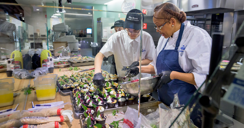 The first Blue Hen Bake Off invited chefs from around campus to create 200 servings of delicious desserts in a competition inspired by reality TV cooking show “Chopped.”
