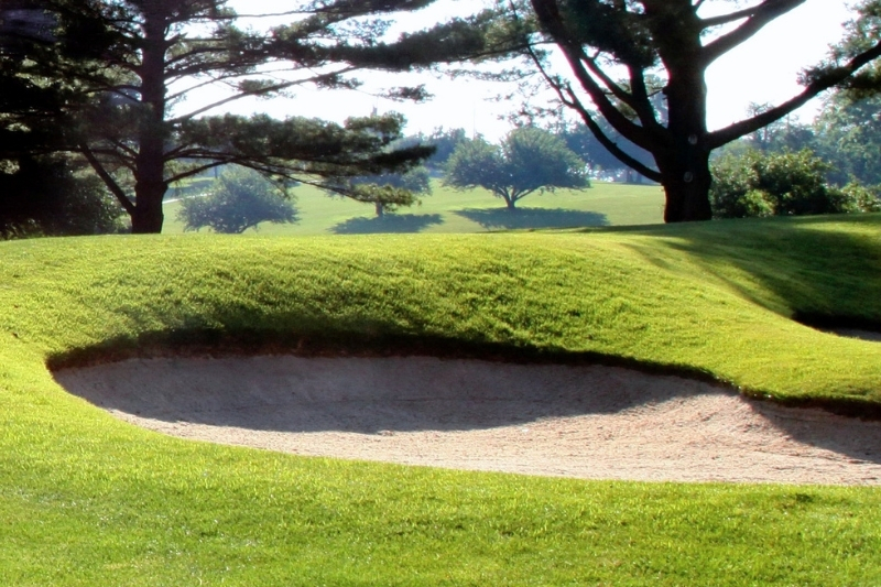 A perfect bunker at Deerfield Golf Club