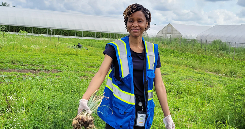 Fadzai Dube, a master of public health in epidemiology student, developed a nutrition education training program for the Food Bank of Delaware.