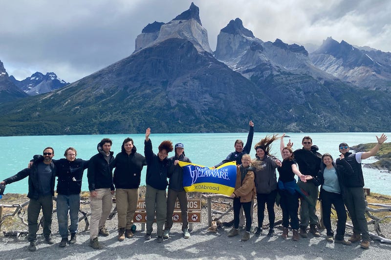 Eleven UD students got a crash course in sustainable development up close and personal to Patagonia’s snow-capped mountains, volcanoes, glaciers and dazzling blue lakes. Eleven UD students got a crash course in sustainable development up close and personal to Patagonia’s snow-capped mountains, volcanoes, glaciers and dazzling blue lakes.