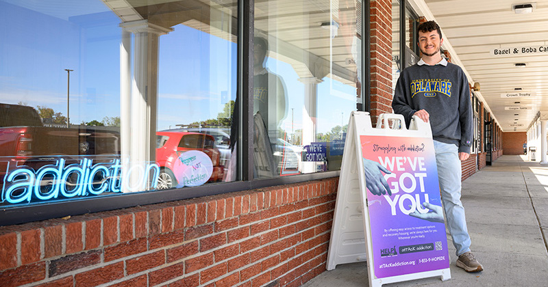 Recent master of communications graduate Dan Sweeney has partnered with atTAcK addiction to gather and tell the stories that support substance use recovery. The organization’s resource center in Bear, Delaware, is a space for community outreach and a first stop for those seeking recovery information.