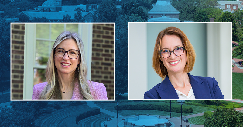 Marcaline Boyd, assistant professor of classics, and Laure Kayser, assistant professor of materials science and engineering, are the 2025 Gerard J. Mangone Young Scholars — promising faculty and accomplished researchers recognized by the University of Delaware’s Francis Alison Society.