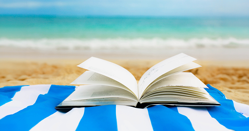Book on a beach