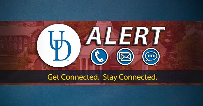 Campuswide test of UD Alert | University of Delaware
