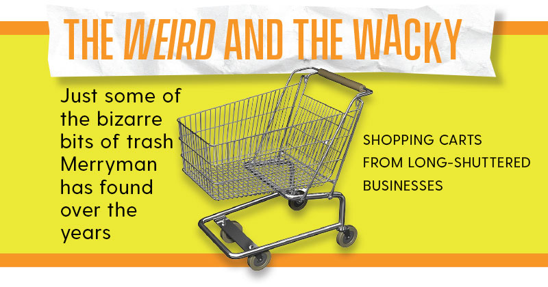 Weird and Wacky trash - shopping cart
