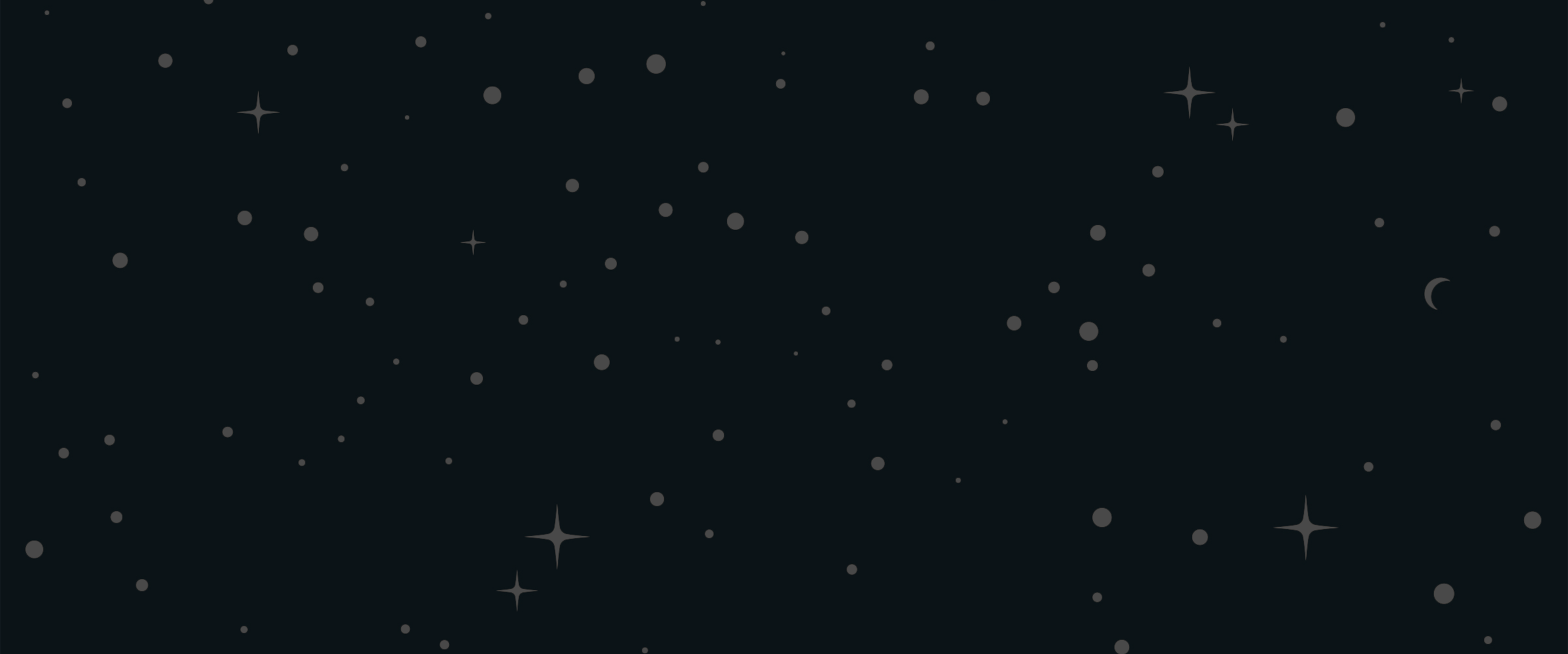 Outer Space Background with white-gray stars sprinkled throughout. 