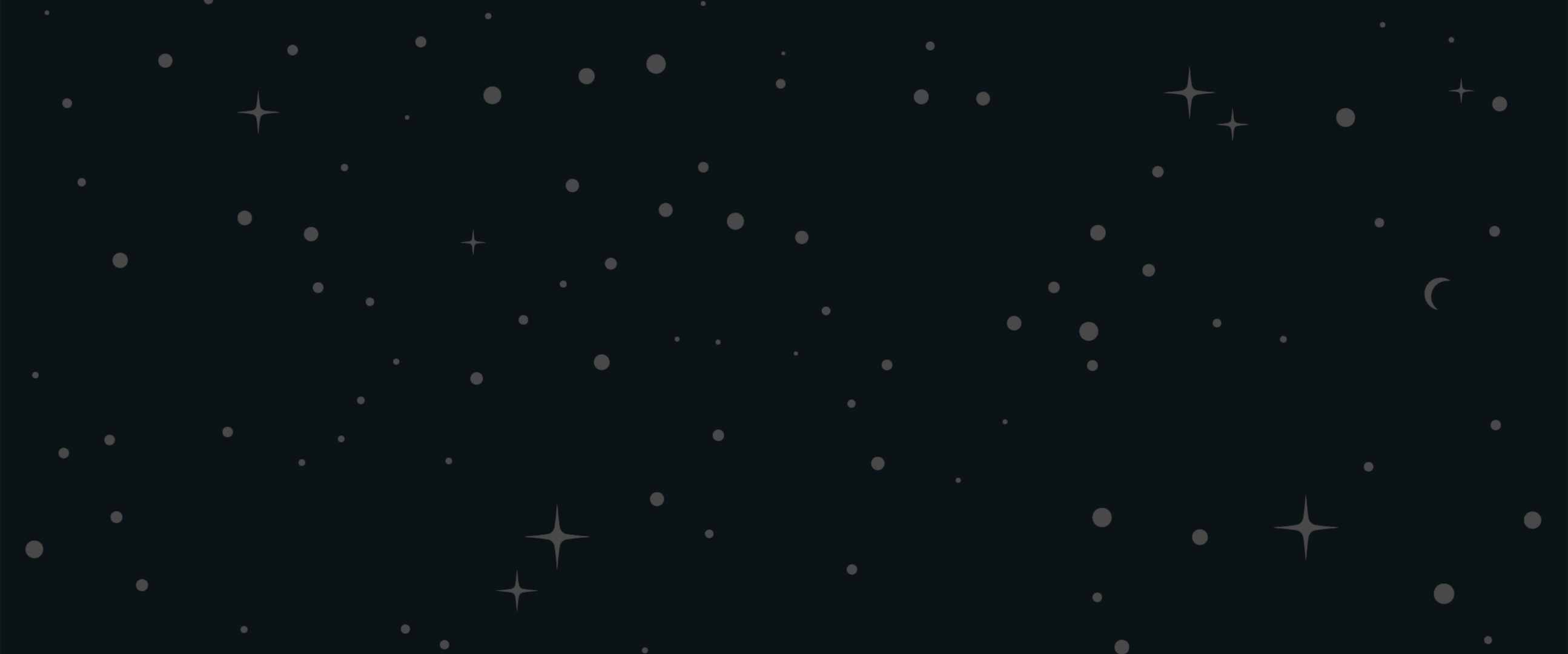 Outer Space Background with white-gray stars sprinkled throughout.