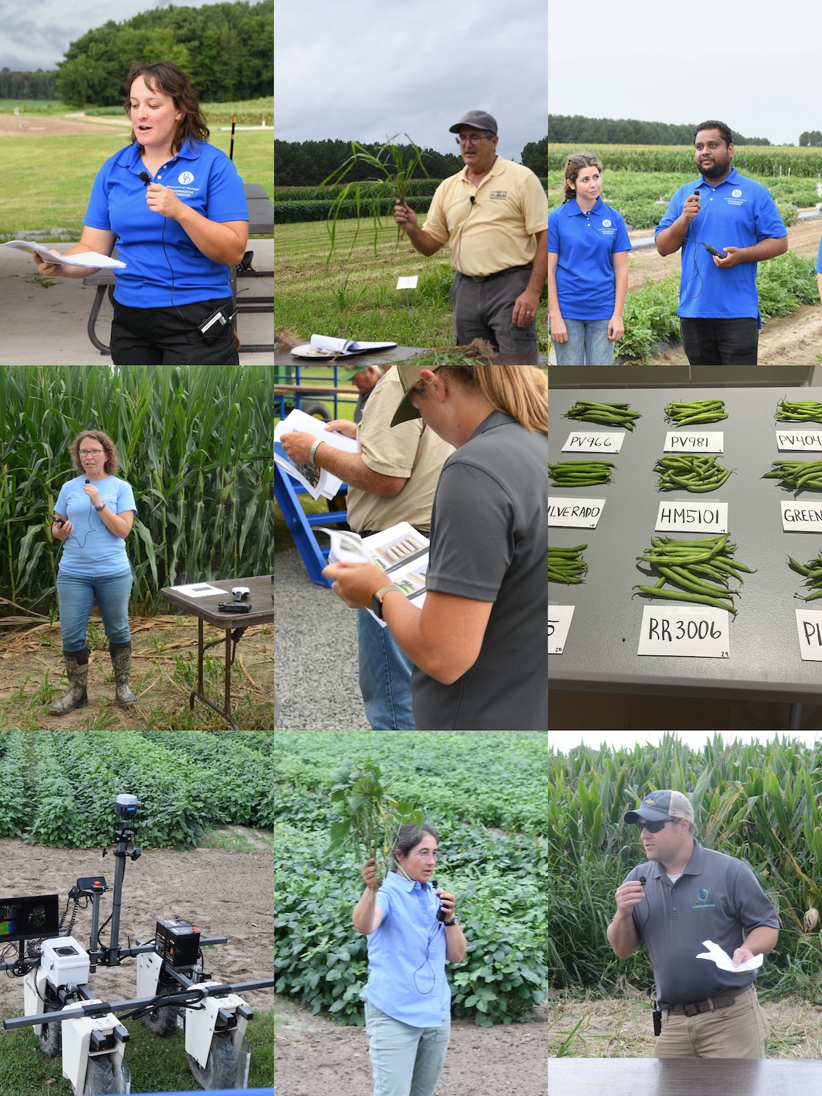 Assorted photos of presenters on tour